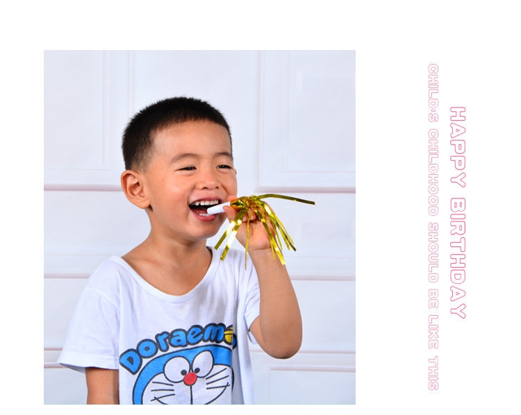 Blowing Dragon Whistle Party Horn Party Birthday Party Children Toy Whistle Cheering Props Rain Silk Blowing Dragon 6 Pieces
