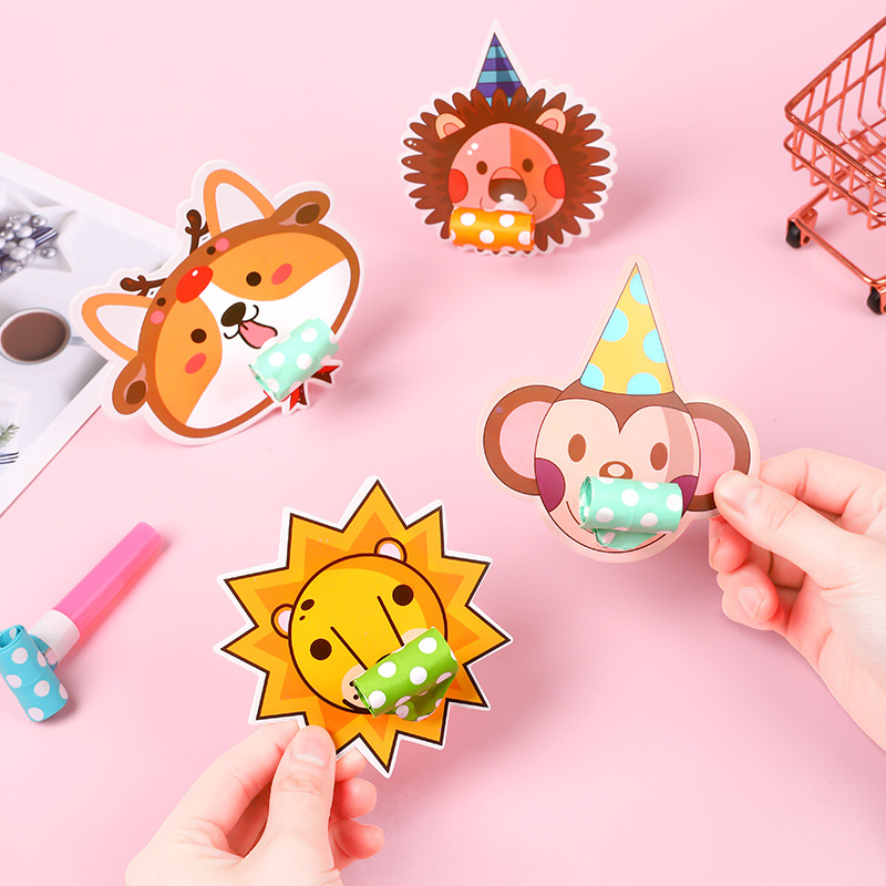 Children's Party Horn Blowing Dragon Whistle Kindergarten Cartoon Retractable Cute Blowing Dragon Whistle