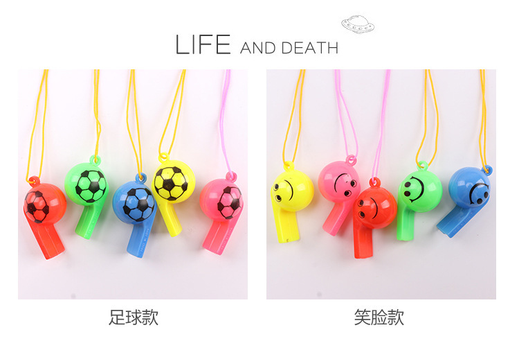 Whistle Referee Brand New Plastic Children with Rope Whistle Fans Whistle Sports Toys Factory Wholesale Whistle Horn
