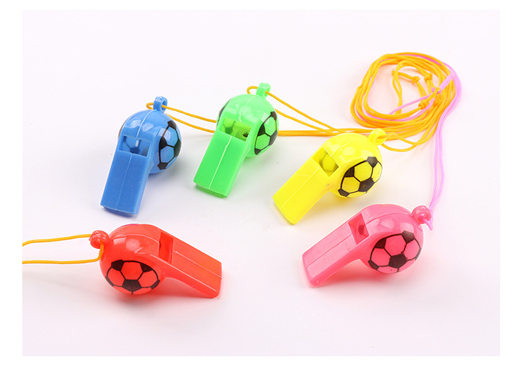 Whistle Referee Brand New Plastic Children with Rope Whistle Fans Whistle Sports Toys Factory Wholesale Whistle Horn
