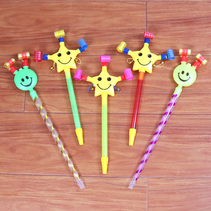 Children&#039;s Blowouts-Roll Cartoon Toy Retractable Whistle Blowouts Party Horn Dragon Whistle
