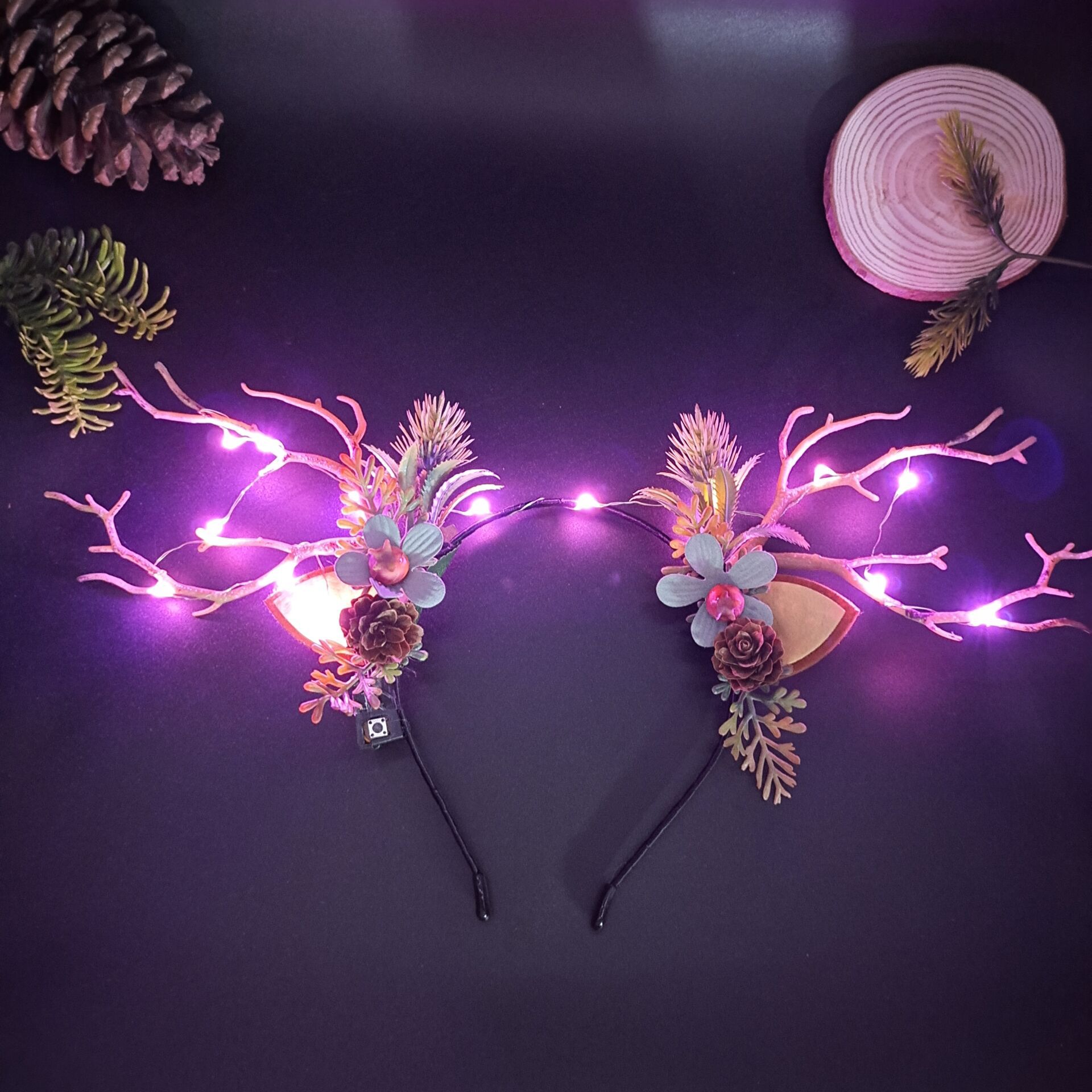 Cross-Border New Arrival Christmas Headband Luminous Elk Berry Antlers Headdress Party Show Factory Direct Supply Cross-Border New Arrival Christmas Headband Luminous Elk Berry Antlers Headdress Party Show Factory Direct Supply