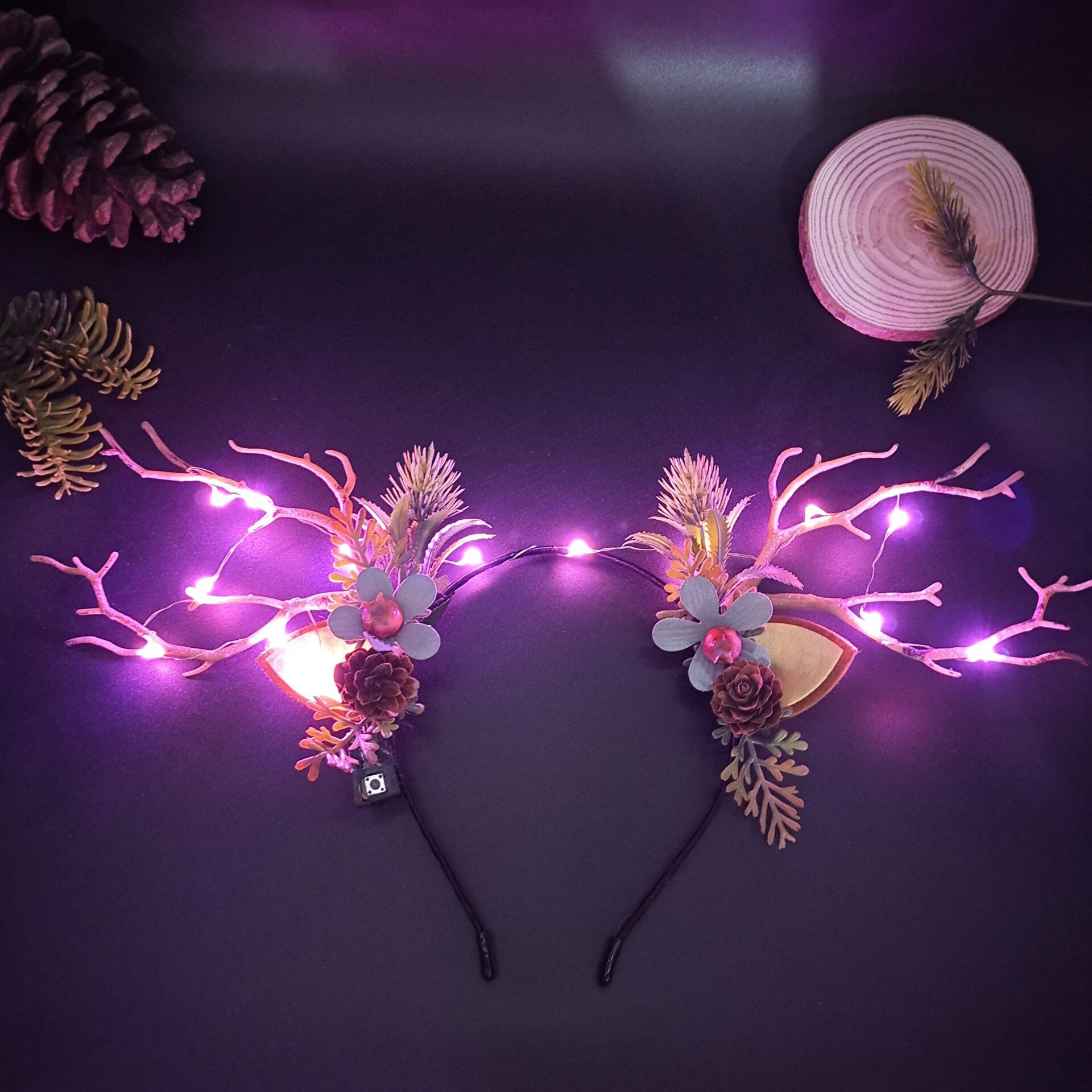 Cross-Border New Arrival Christmas Headband Luminous Elk Berry Antlers Headdress Party Show Factory Direct Supply Cross-Border New Arrival Christmas Headband Luminous Elk Berry Antlers Headdress Party Show Factory Direct Supply
