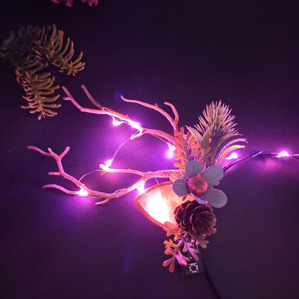 Cross-Border New Arrival Christmas Headband Luminous Elk Berry Antlers Headdress Party Show Factory Direct Supply Cross-Border New Arrival Christmas Headband Luminous Elk Berry Antlers Headdress Party Show Factory Direct Supply
