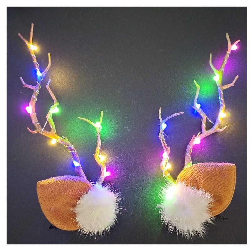 Cross-Border New Arrival Christmas Headband Luminous Elk Berry Antlers Headdress Party Show Factory Direct Supply Cross-Border New Arrival Christmas Headband Luminous Elk Berry Antlers Headdress Party Show Factory Direct Supply