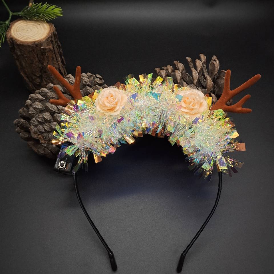 Cross-Border New Arrival Christmas Headband Luminous Elk Berry Antlers Headdress Party Show Factory Direct Supply Cross-Border New Arrival Christmas Headband Luminous Elk Berry Antlers Headdress Party Show Factory Direct Supply