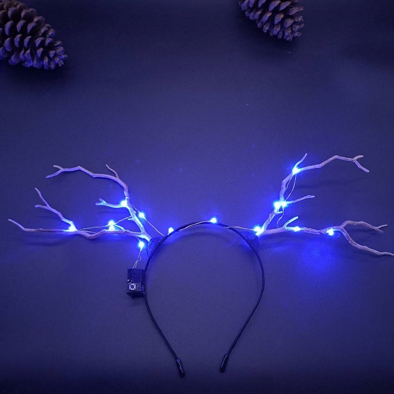 Cross-Border New Arrival Christmas Headband Luminous Elk Berry Antlers Headdress Party Show Factory Direct Supply Cross-Border New Arrival Christmas Headband Luminous Elk Berry Antlers Headdress Party Show Factory Direct Supply