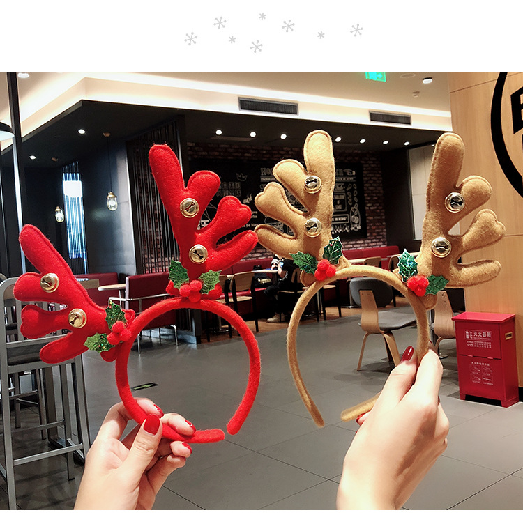 festival Holiday Dress up Antlers Headdress Female Online Influencer Luminous Old Man Headband Buckle Decorations festival Holiday Dress up Antlers Headdress Female Online Influencer Luminous Old Man Headband Buckle Decorations