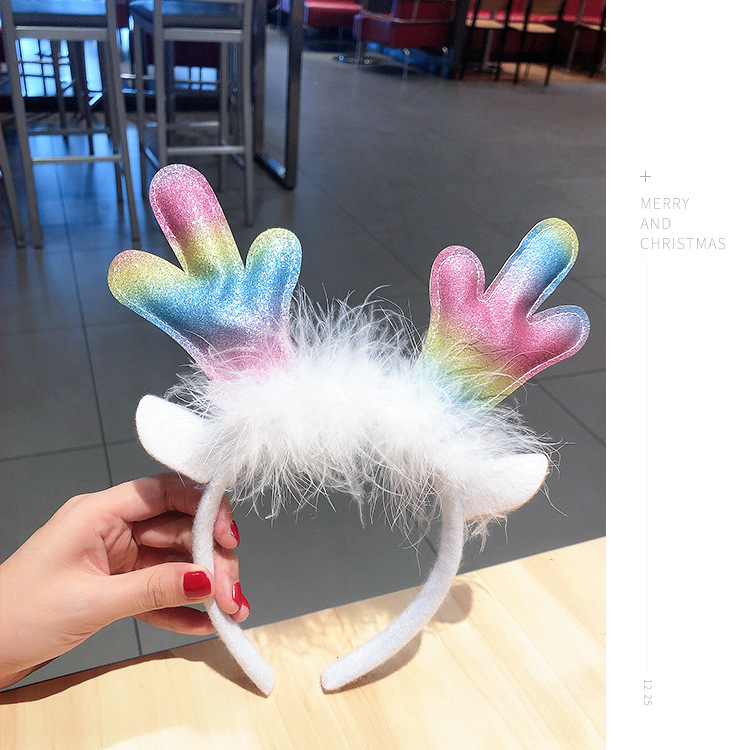 festival Holiday Dress up Antlers Headdress Female Online Influencer Luminous Old Man Headband Buckle Decorations festival Holiday Dress up Antlers Headdress Female Online Influencer Luminous Old Man Headband Buckle Decorations