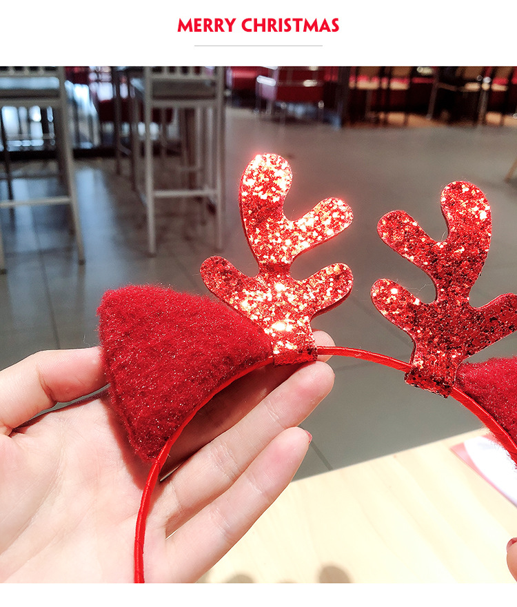 festival Holiday Dress up Antlers Headdress Female Online Influencer Luminous Old Man Headband Buckle Decorations festival Holiday Dress up Antlers Headdress Female Online Influencer Luminous Old Man Headband Buckle Decorations