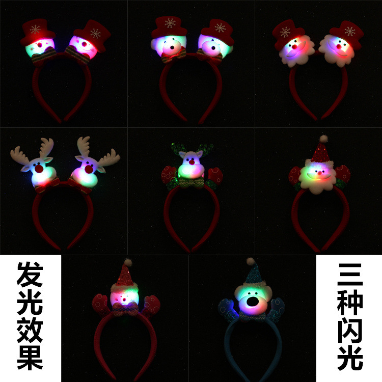 festival Holiday Dress up Antlers Headdress Female Online Influencer Luminous Old Man Headband Buckle Decorations festival Holiday Dress up Antlers Headdress Female Online Influencer Luminous Old Man Headband Buckle Decorations