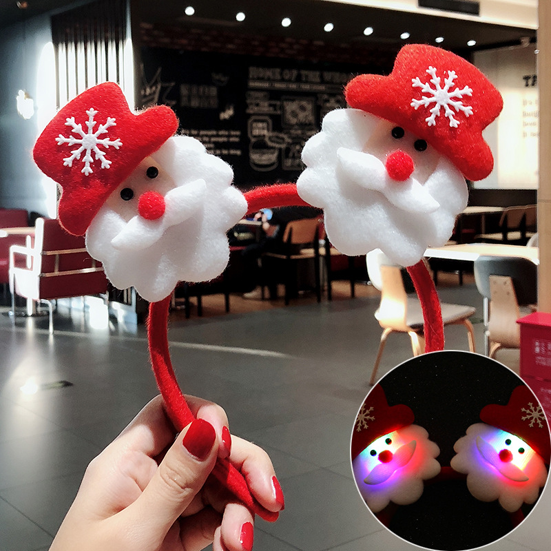 festival Holiday Dress up Antlers Headdress Female Online Influencer Luminous Old Man Headband Buckle Decorations festival Holiday Dress up Antlers Headdress Female Online Influencer Luminous Old Man Headband Buckle Decorations