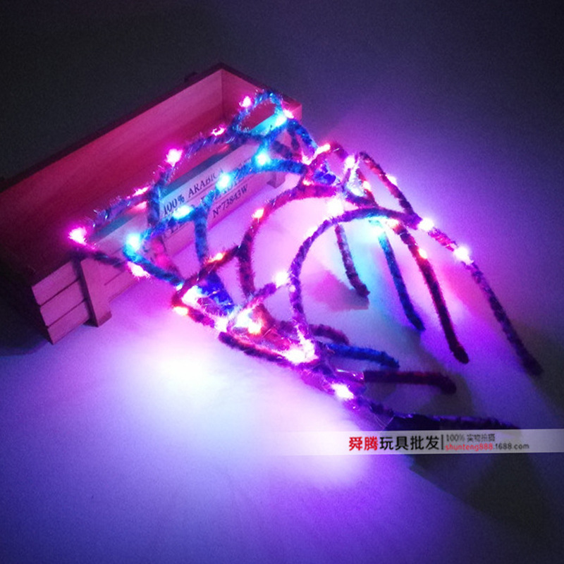 Christmas Luminous Headband Antlers Headband Magic Wand Children&#039;s Toys Wholesale Night Market Stall Push Small Gifts