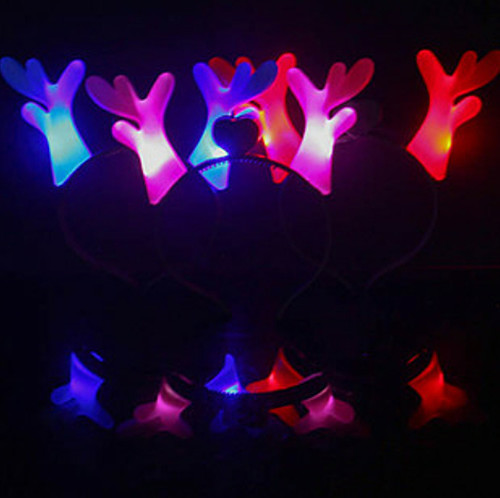 Luminous Antlers Flash Christmas Antlers Dragon Horn Luminous Toy Night Market Stall Hot Sale Antlers Headband