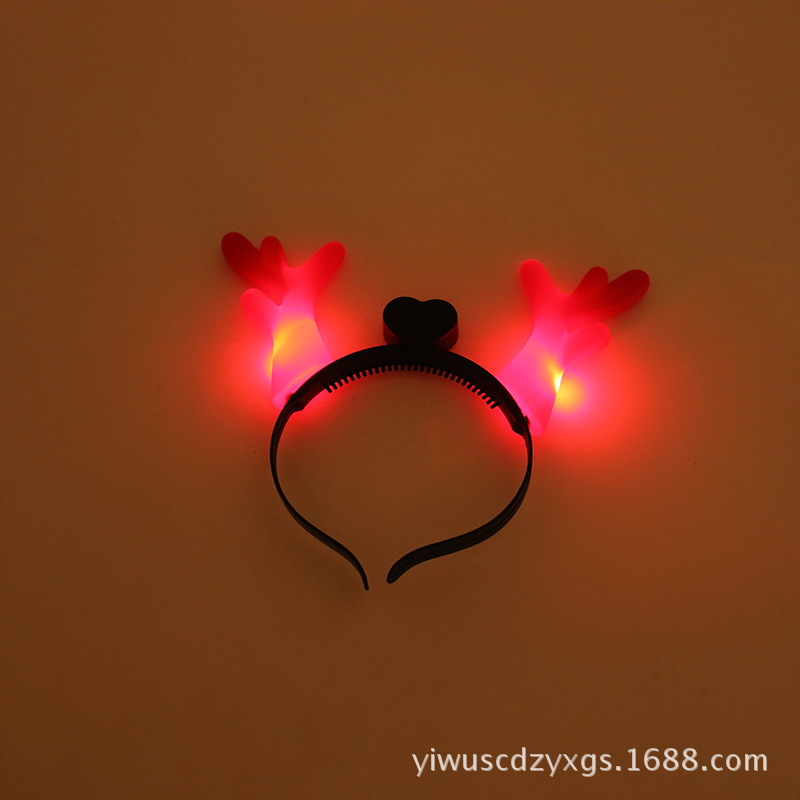 Luminous Antlers Flash Christmas Antlers Dragon Horn Luminous Toy Night Market Stall Hot Sale Antlers Headband