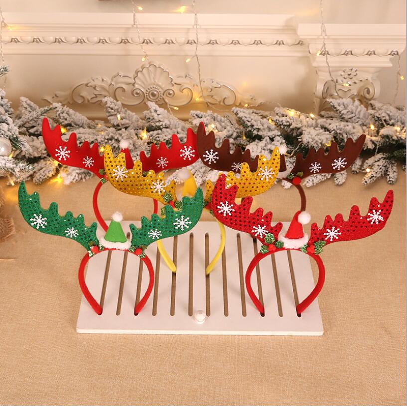 Christmas Headband Christmas Luminous Antlers Snowman Old Man Headband WeChat Stall Gift Children&#039;s Christmas Toys