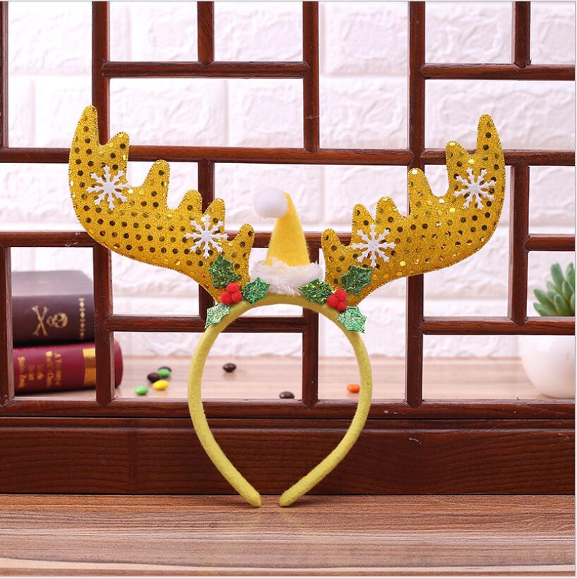 Christmas Headband Christmas Luminous Antlers Snowman Old Man Headband WeChat Stall Gift Children&#039;s Christmas Toys