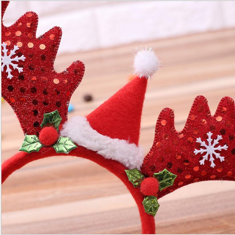 Christmas Headband Christmas Luminous Antlers Snowman Old Man Headband WeChat Stall Gift Children&#039;s Christmas Toys