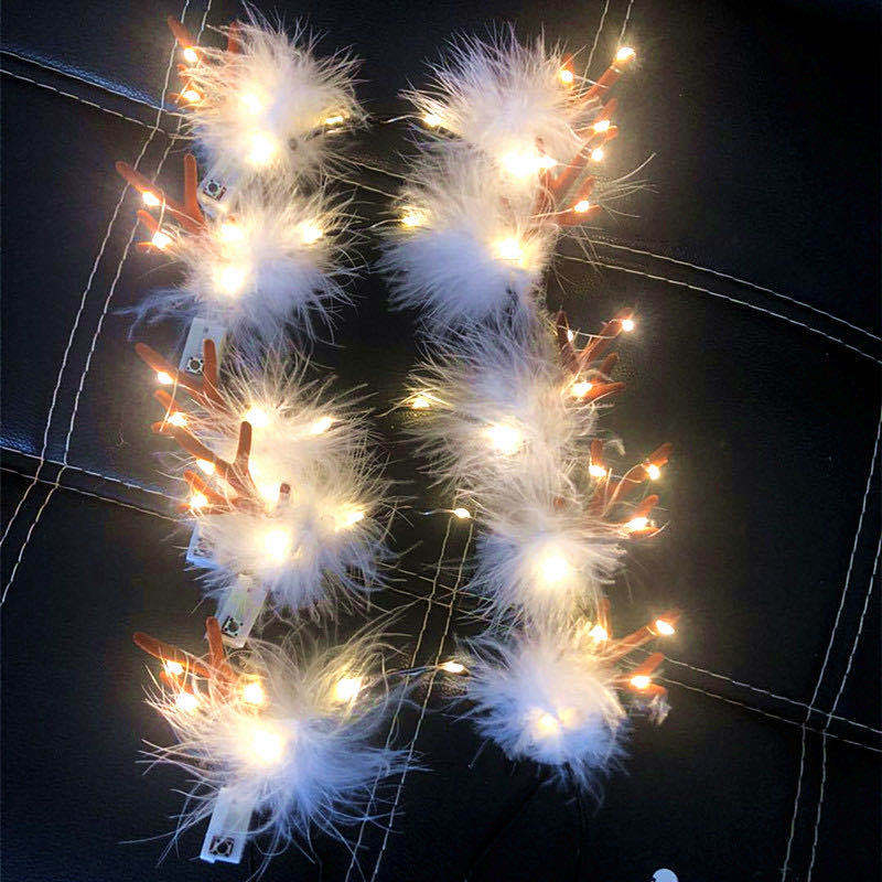 New Luminous Feather Antlers Headdress Christmas Toys Stall Supply Square Night Market Travel Hot Sale at Scenic Spot Toys