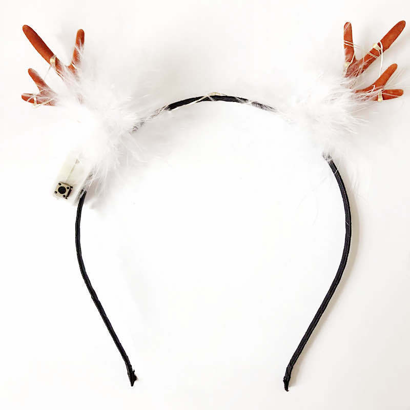 New Luminous Feather Antlers Headdress Christmas Toys Stall Supply Square Night Market Travel Hot Sale at Scenic Spot Toys