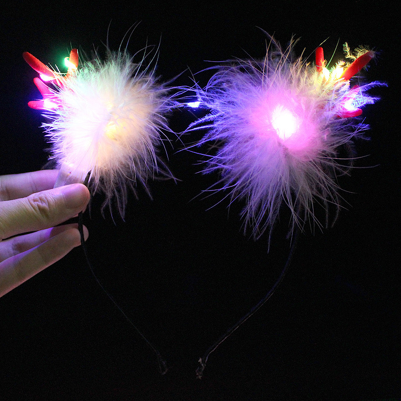 Christmas Headwear Antlers Concert Glowing Headdress Night Market Hot Sale Antlers Headband Wholesale Luminous Antlers Christmas Headwear Antlers Concert Glowing Headdress Night Market Hot Sale Antlers Headband Wholesale Luminous Antlers