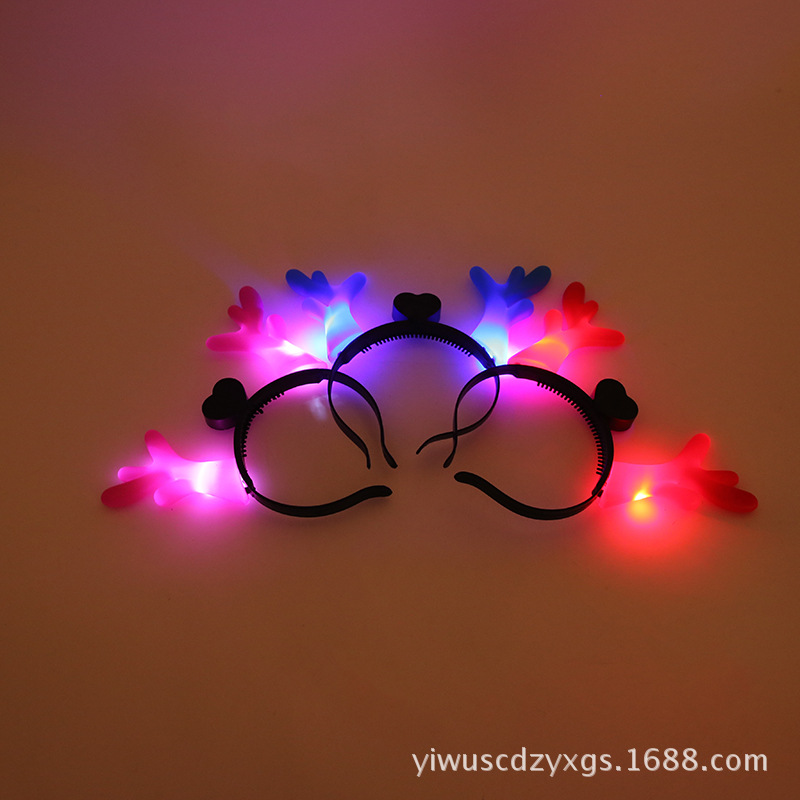 Luminous Antlers Flash Christmas Antlers Dragon Horn Luminous Toy Night Market Stall Hot Sale Antlers Headband
