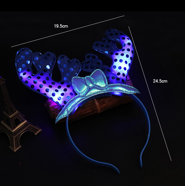 Antlers Factory Direct Sales Concert Cheering Props Luminous Headband Headdress Wholesale Stall Toys Luminous Antlers Antlers Factory Direct Sales Concert Cheering Props Luminous Headband Headdress Wholesale Stall Toys Luminous Antlers
