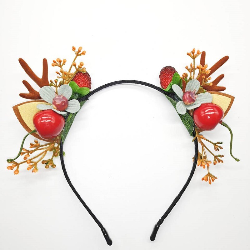 Luminous Antlers Headband Cross-Border New Arrival Christmas Headband Elk Berry Cat Ears Headdress Factory Wholesale Luminous Antlers Headband Cross-Border New Arrival Christmas Headband Elk Berry Cat Ears Headdress Factory Wholesale