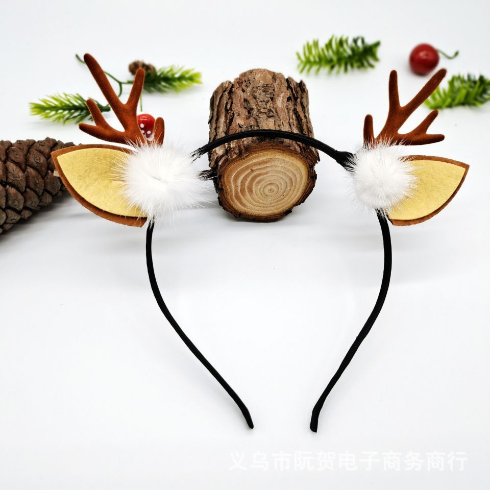 Luminous Antlers Headband Cross-Border New Arrival Christmas Headband Elk Berry Cat Ears Headdress Factory Wholesale Luminous Antlers Headband Cross-Border New Arrival Christmas Headband Elk Berry Cat Ears Headdress Factory Wholesale