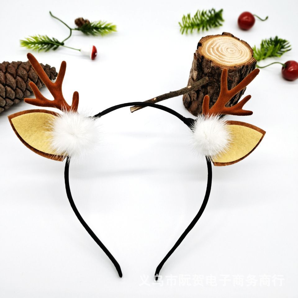 Luminous Antlers Headband Cross-Border New Arrival Christmas Headband Elk Berry Cat Ears Headdress Factory Wholesale Luminous Antlers Headband Cross-Border New Arrival Christmas Headband Elk Berry Cat Ears Headdress Factory Wholesale
