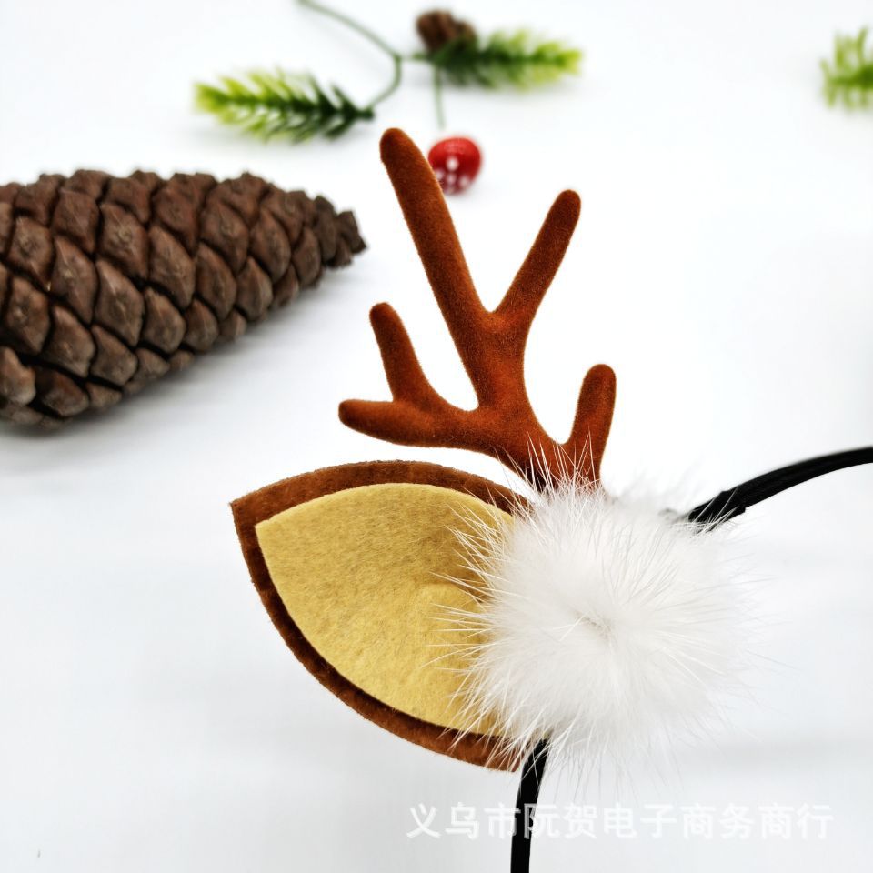 Luminous Antlers Headband Cross-Border New Arrival Christmas Headband Elk Berry Cat Ears Headdress Factory Wholesale Luminous Antlers Headband Cross-Border New Arrival Christmas Headband Elk Berry Cat Ears Headdress Factory Wholesale
