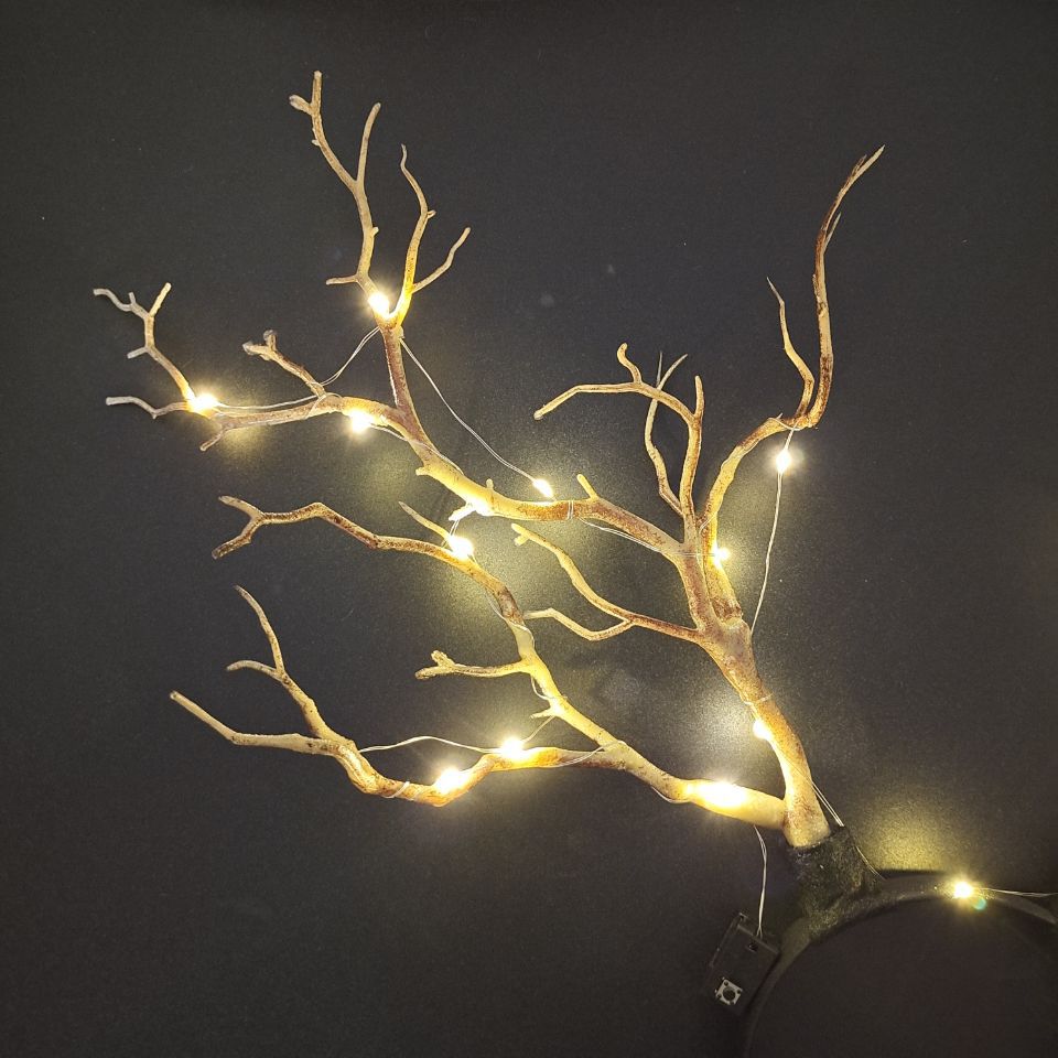 Luminous Antlers Headband Cross-Border New Arrival Christmas Headband Elk Berry Cat Ears Headdress Factory Wholesale Luminous Antlers Headband Cross-Border New Arrival Christmas Headband Elk Berry Cat Ears Headdress Factory Wholesale