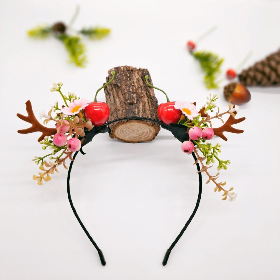 Luminous Antlers Headband Cross-Border New Arrival Christmas Headband Elk Berry Cat Ears Headdress Factory Wholesale Luminous Antlers Headband Cross-Border New Arrival Christmas Headband Elk Berry Cat Ears Headdress Factory Wholesale