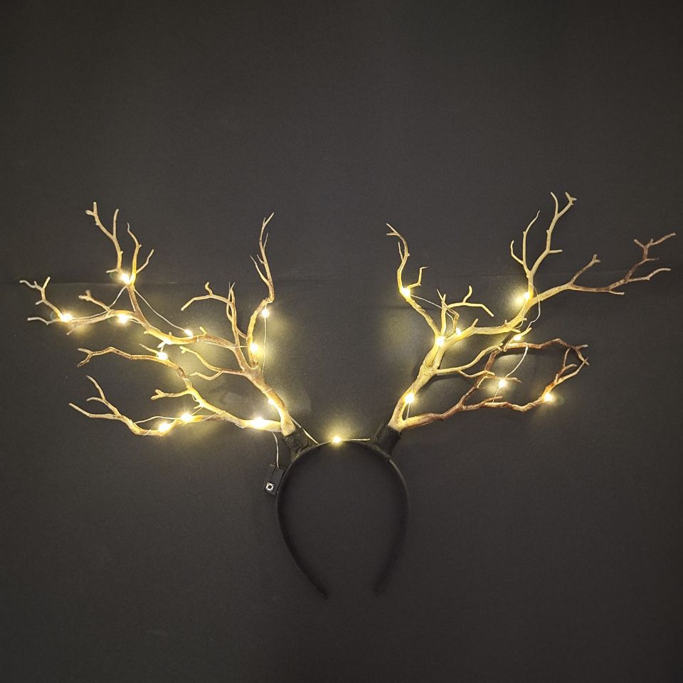 Luminous Antlers Headband Cross-Border New Arrival Christmas Headband Elk Berry Cat Ears Headdress Factory Wholesale Luminous Antlers Headband Cross-Border New Arrival Christmas Headband Elk Berry Cat Ears Headdress Factory Wholesale