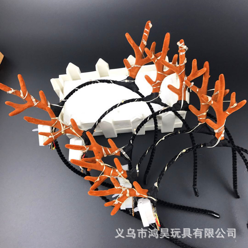 Christmas Headwear Antlers Concert Glowing Headdress Night Market Hot Sale Antlers Headband Wholesale Luminous Antlers Christmas Headwear Antlers Concert Glowing Headdress Night Market Hot Sale Antlers Headband Wholesale Luminous Antlers
