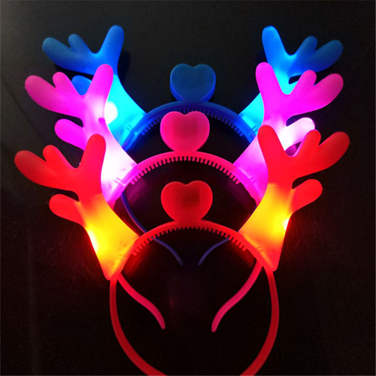 Cat Ear Headband Horn Antlers Butterfly Headband WeChat Business Push Scan Code Gift Push Wholesale Luminous Antlers