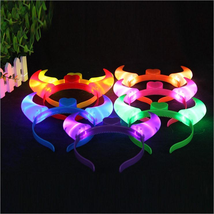 Cat Ear Headband Horn Antlers Butterfly Headband WeChat Business Push Scan Code Gift Push Wholesale Luminous Antlers