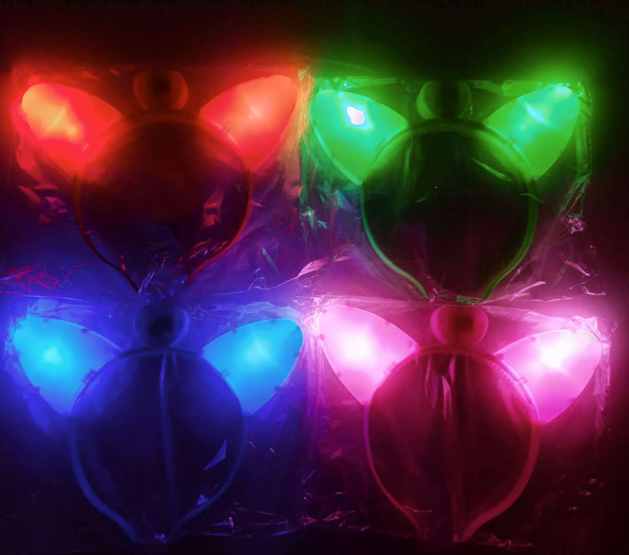 Cat Ear Headband Horn Antlers Butterfly Headband WeChat Business Push Scan Code Gift Push Wholesale Luminous Antlers