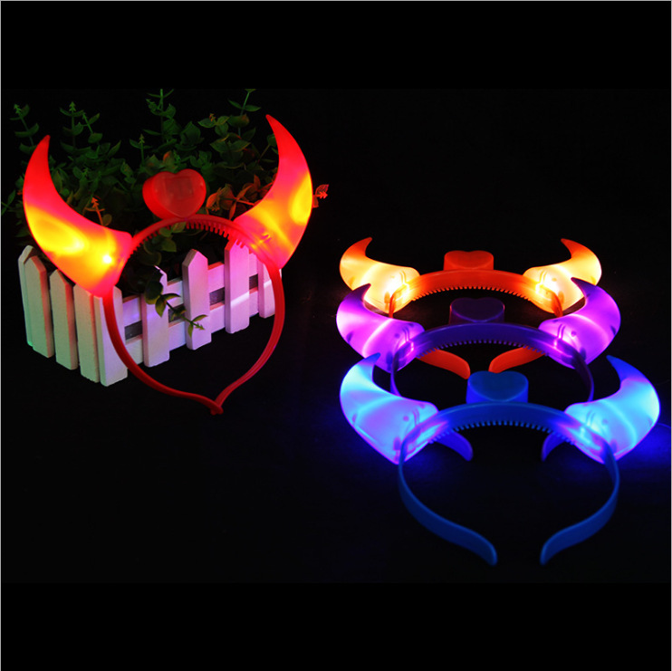 Cat Ear Headband Horn Antlers Butterfly Headband WeChat Business Push Scan Code Gift Push Wholesale Luminous Antlers