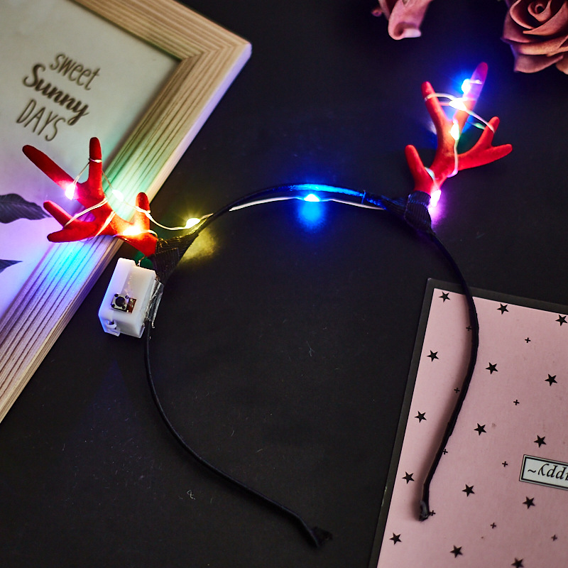 Luminous 10 Lights Rabbit Ears Hair Hoop Flash Antlers Push Cat Ears Mickey Light Included Headband Stall Toys Wholesale Luminous 10 Lights Rabbit Ears Hair Hoop Flash Antlers Push Cat Ears Mickey Light Included Headband Stall Toys Wholesale