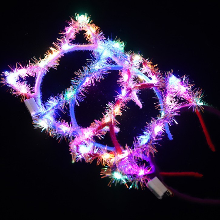 Luminous 10 Lights Rabbit Ears Hair Hoop Flash Antlers Push Cat Ears Mickey Light Included Headband Stall Toys Wholesale Luminous 10 Lights Rabbit Ears Hair Hoop Flash Antlers Push Cat Ears Mickey Light Included Headband Stall Toys Wholesale