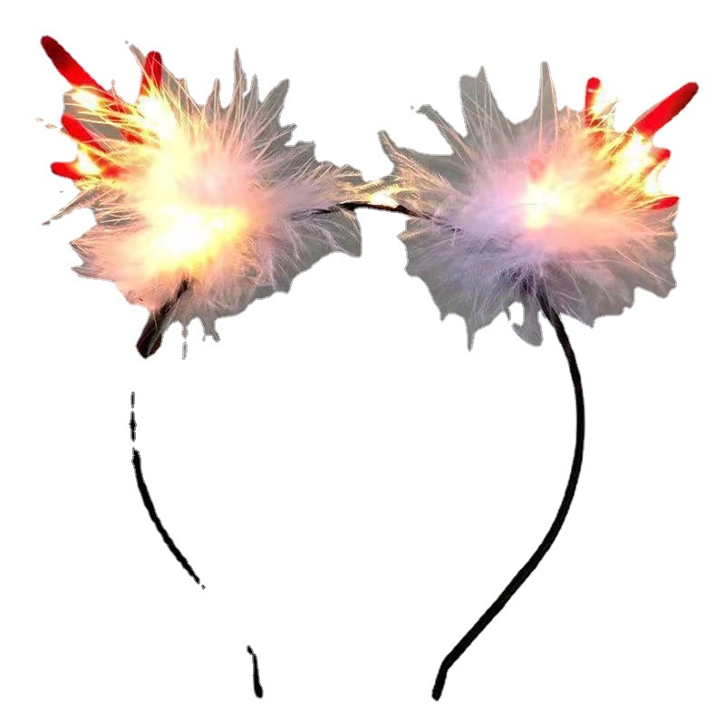Christmas Luminous Antlers Headband Fairy Elk Barrettes Elf Headband Activity Decoration Children Headwear Toy