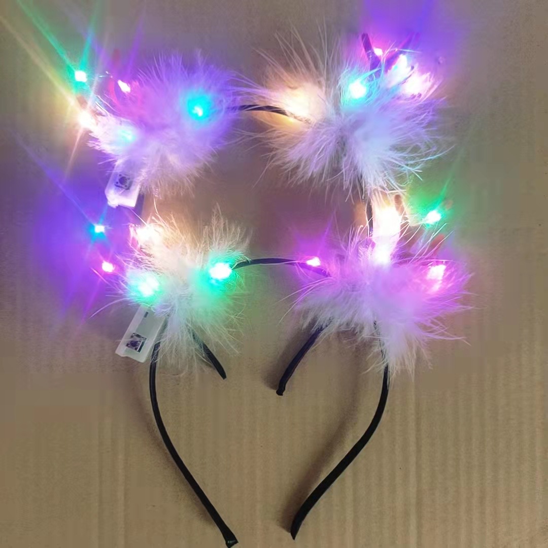 Christmas Luminous Antlers Headband Fairy Elk Barrettes Elf Headband Activity Decoration Children Headwear Toy