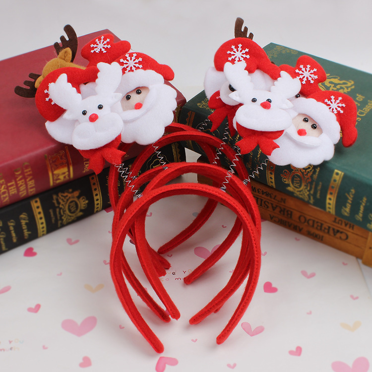 Christmas Decorations Adults and Children Dress up Christmas Luminous Head Buckle Luminous Headband Antlers Headband Christmas Hat