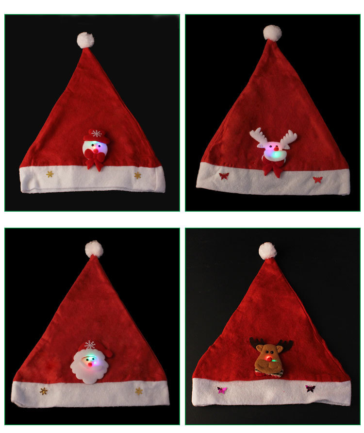 Christmas Decorations Adults and Children Dress up Christmas Luminous Head Buckle Luminous Headband Antlers Headband Christmas Hat