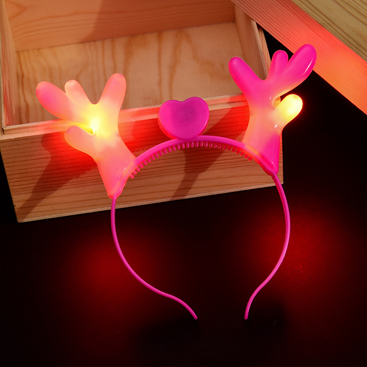 Antlers Flash Christmas Headwear Dragon Horn Led Luminous Toy Night Market Stall Hot Sale Horn Headband Luminous Antlers