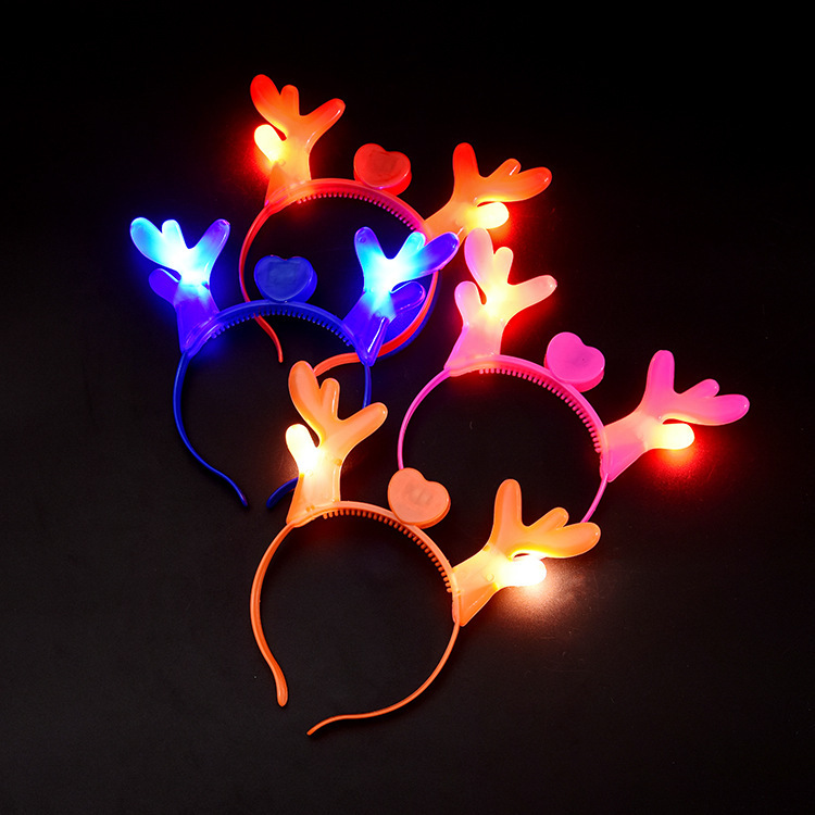 Antlers Flash Christmas Headwear Dragon Horn Led Luminous Toy Night Market Stall Hot Sale Horn Headband Luminous Antlers Antlers Flash Christmas Headwear Dragon Horn Led Luminous Toy Night Market Stall Hot Sale Horn Headband Luminous Antlers