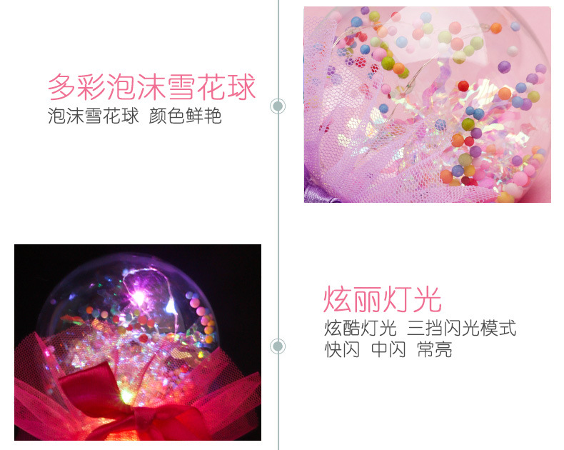 Novelty Toy Flash Glow Stick Star Sky Ball Children's Luminous Toys Stall Supply Magic Wand Push Goods