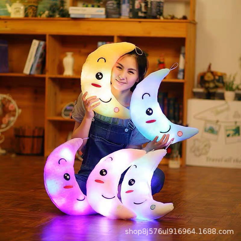 Customized Creative Glow Colorful FivePointed Star Pillow Valentine&#039;s Day Plush Toy Girls&#039; Gifts Whole