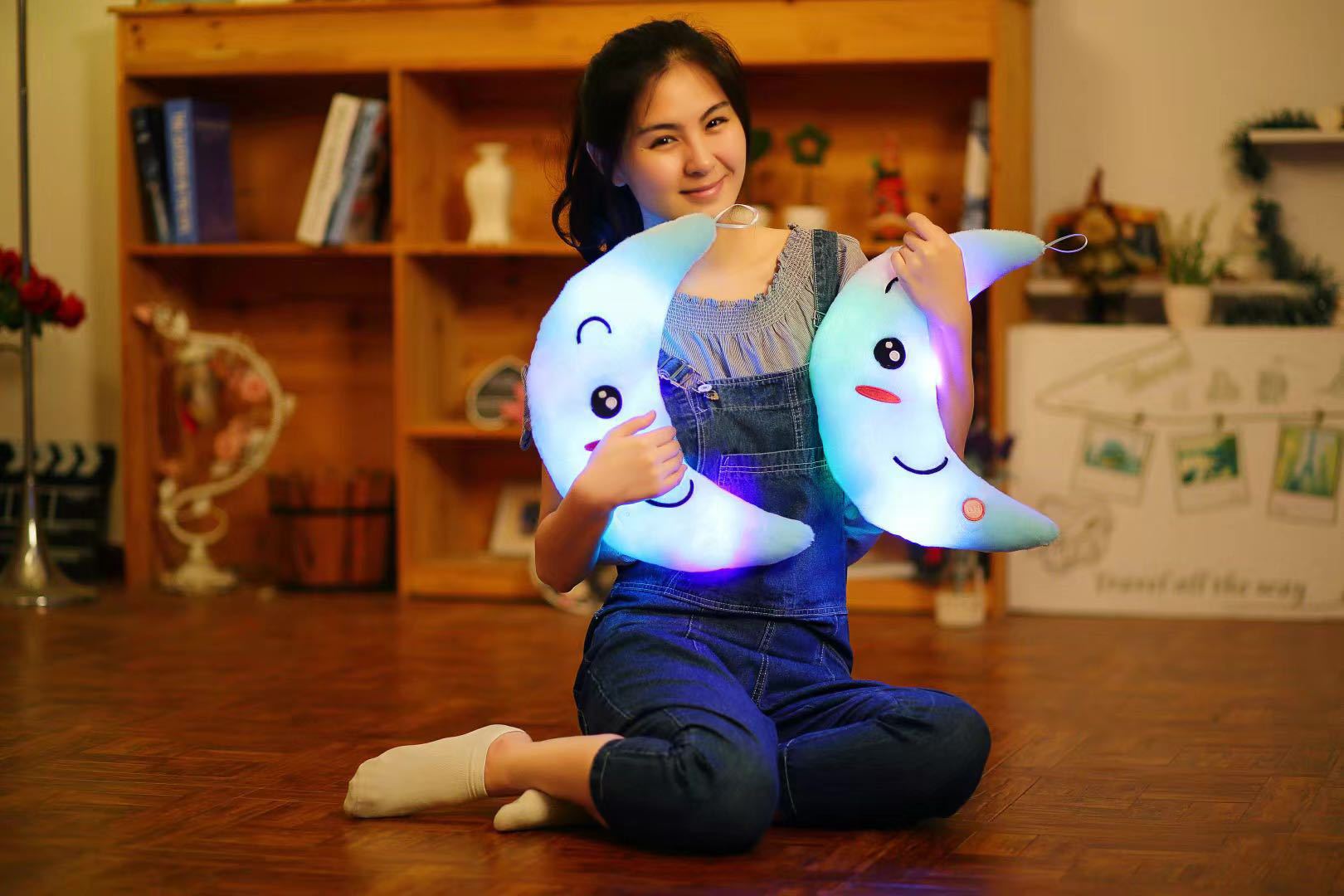Customized Creative Glow Colorful FivePointed Star Pillow Valentine's Day Plush Toy Girls' Gifts Whole Customized Creative Glow Colorful FivePointed Star Pillow Valentine's Day Plush Toy Girls' Gifts Whole